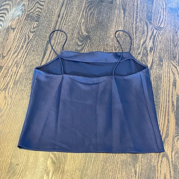 ALICE + OLIVIA Navy Harmon Drapey Slip Tank!